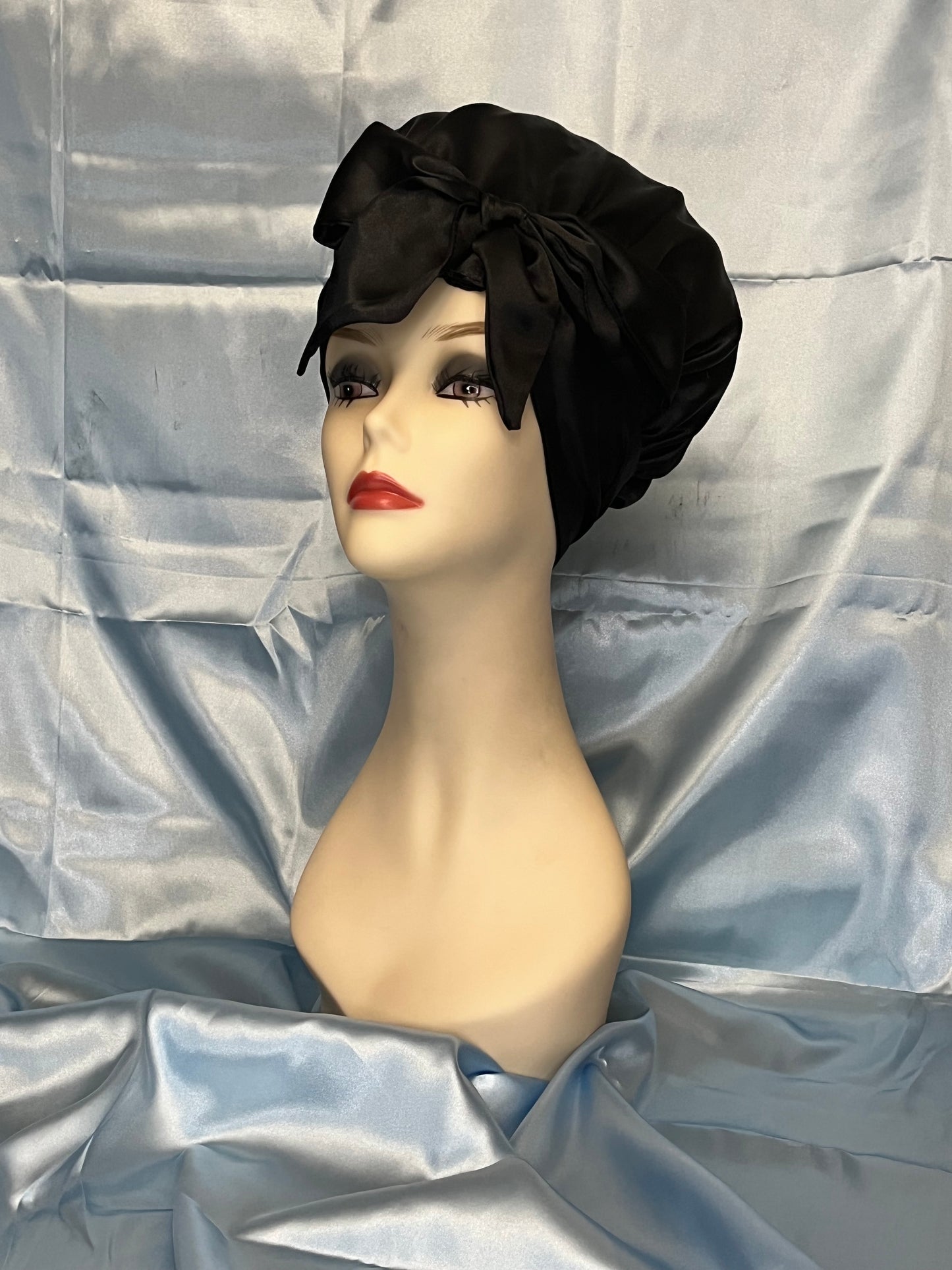 Bonnet with Silk Hair Tie Bow