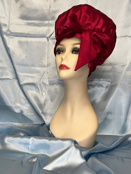 Bonnet with Silk Hair Tie Bow